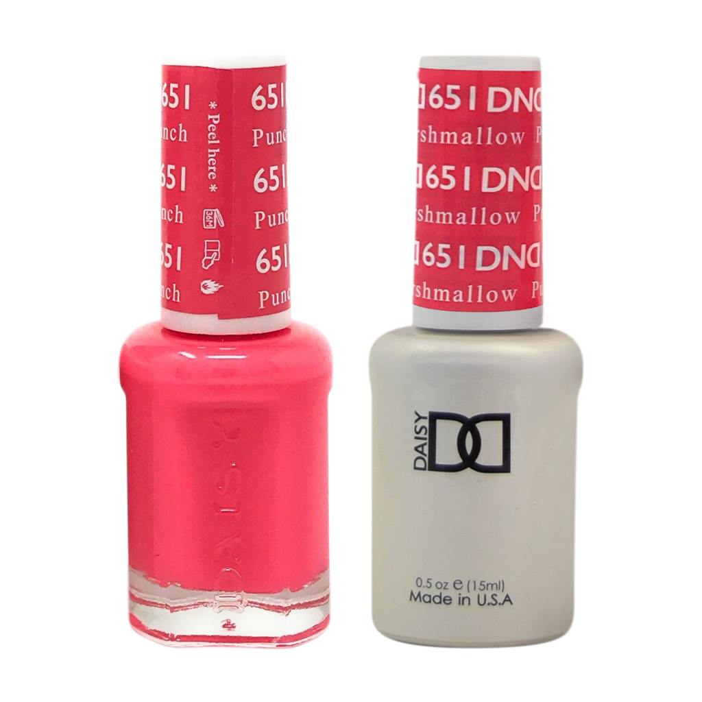 DND Nail Lacquer And Gel Polish, 651, Punch Marshmallow, 0.5oz MY0924