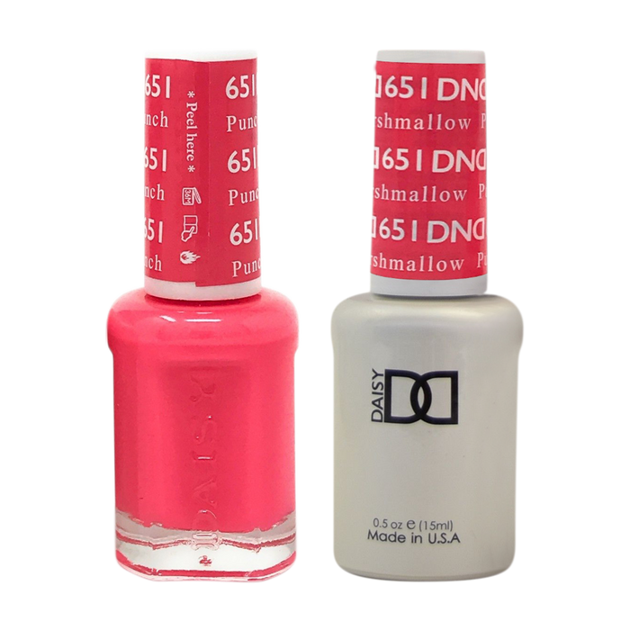 DND Nail Lacquer And Gel Polish, 651, Punch Marshmallow, 0.5oz MY0924