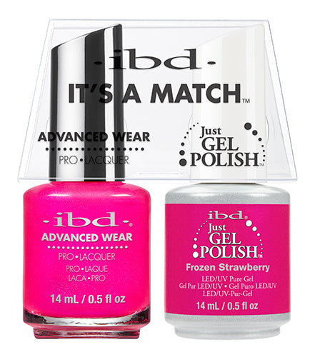 IBD Just Gel Polish, 65496. It's A Match Duo, Frozen Strawberry, 0.5oz KK
