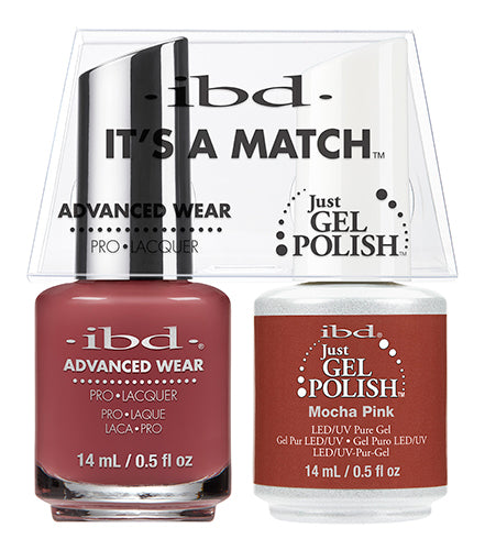 IBD Just Gel Polish, 65502, It's A Match Duo, Mocha Pink, 0.5oz KK