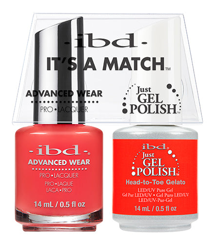 IBD Just Gel Polish, 65508, It's A Match Duo, Head To Toe Gelato, 0.5oz KK