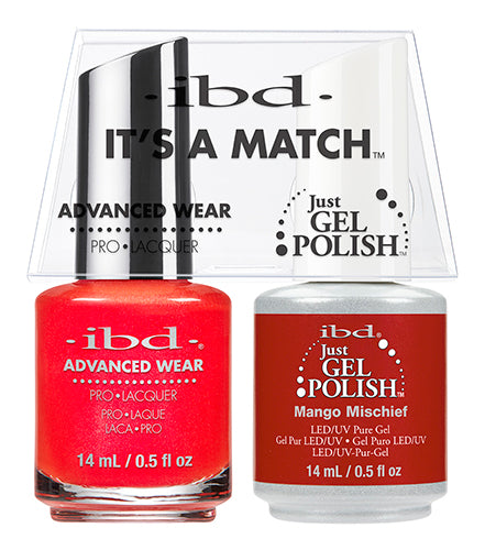 IBD Just Gel Polish, 65510, It's A Match Duo, Mango Mischief, 0.5oz KK