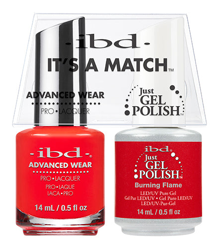 IBD Just Gel Polish, 65512, It's A Match Duo, Burning Flame, 0.5oz KK