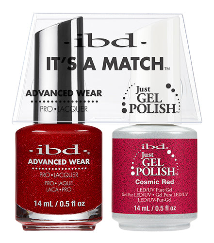 IBD Just Gel Polish, 65518, It's A Match Duo, Cosmic Red, 0.5oz KK