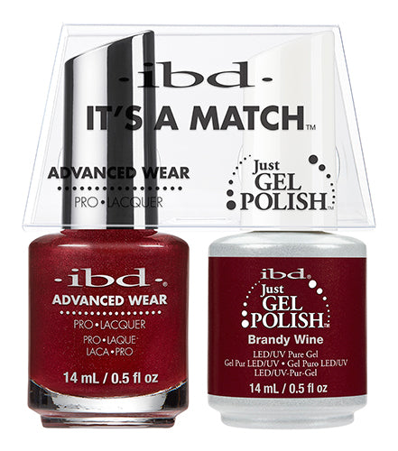 IBD Just Gel Polish, 65520, It's A Match Duo, Brandy Wine, 0.5oz KK