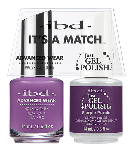 IBD Just Gel Polish, 65530, It's A Match Duo, Slurple Purple, 0.5oz KK