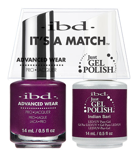 IBD Just Gel Polish, 65533, It's A Match Duo, Indian Sari, 0.5oz KK