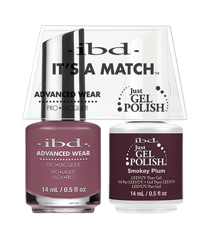IBD Just Gel Polish, 65539, It's A Match Duo, Smokey Plum, 0.5oz KK
