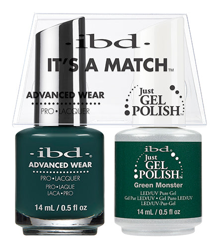 IBD Just Gel Polish, 65558, It's A Match Duo, Green Monster, 0.5oz KK