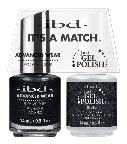 IBD Just Gel Polish, 65567, It's A Match Duo, Slate, 0.5oz KK