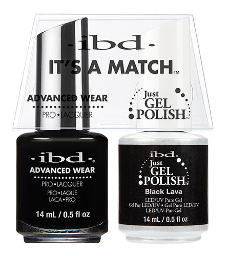 IBD Just Gel Polish, 65569, It's A Match Duo, Black Lava, 0.5oz KK