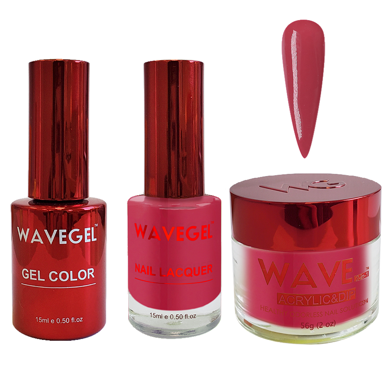 Wave Gel 4in1 Dipping Powder + Gel Polish + Nail Lacquer, QUEEN Collection, 065, Berry Berry Broadway