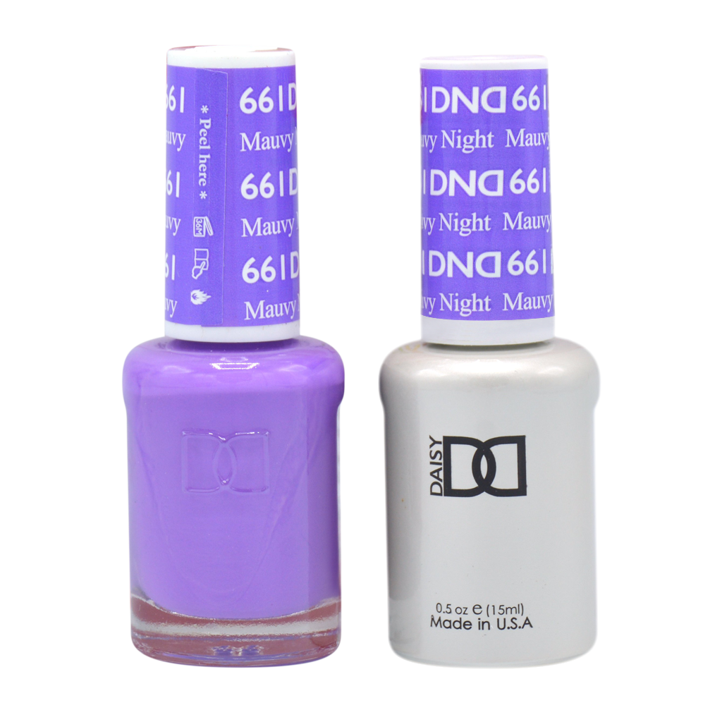 DND Nail Lacquer And Gel Polish, 661, Mauvy Night, 0.5oz MY0924