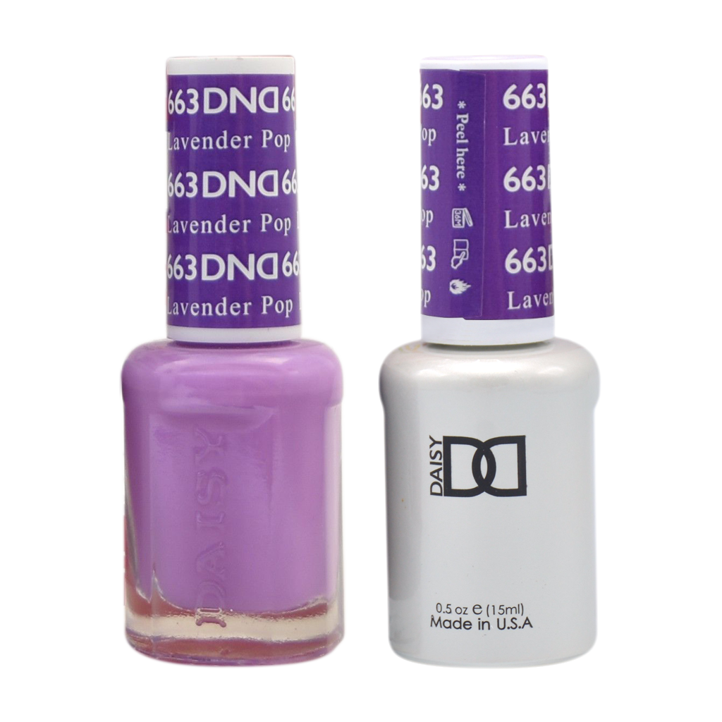 DND Nail Lacquer And Gel Polish, 663, Lavender Pop, 0.5oz MY0924