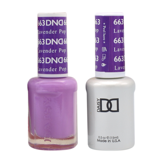 DND Nail Lacquer And Gel Polish, 663, Lavender Pop, 0.5oz MY0924