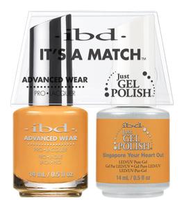 IBD Just Gel Polish, 66587, It's A Match Duo, Singapore Your Heart Out, 0.5oz KK