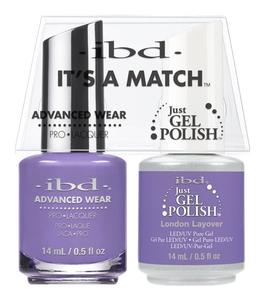 IBD Just Gel Polish, 66593, It's A Match Duo, London Layover, 0.5oz KK