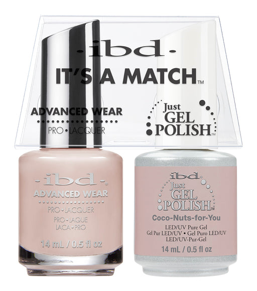 IBD Just Gel Polish, 66647, It's A Match Duo, Coco Nuts For You, 0.5oz KK