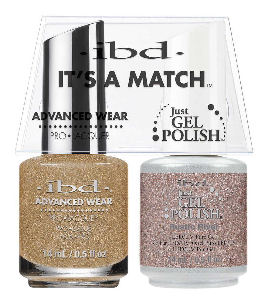 IBD Just Gel Polish, 66651, It's A Match Duo, Rustic River, 0.5oz KK