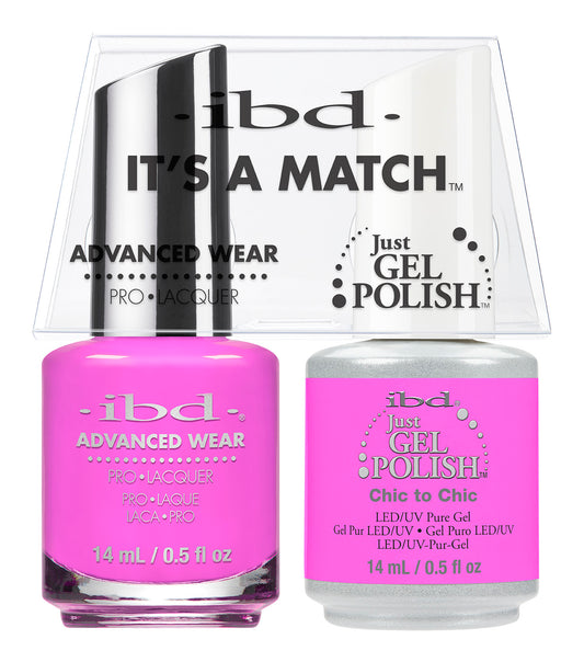 IBD Just Gel Polish, 66656, It's A Match Duo, Chic To Chic, 0.5oz KK