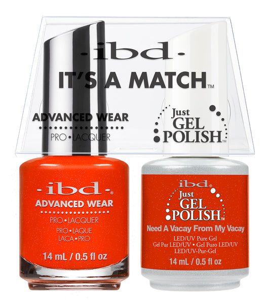 IBD Just Gel Polish, 66666, It's A Match Duo, Need A Vacay From My Vacay, 0.5oz KK