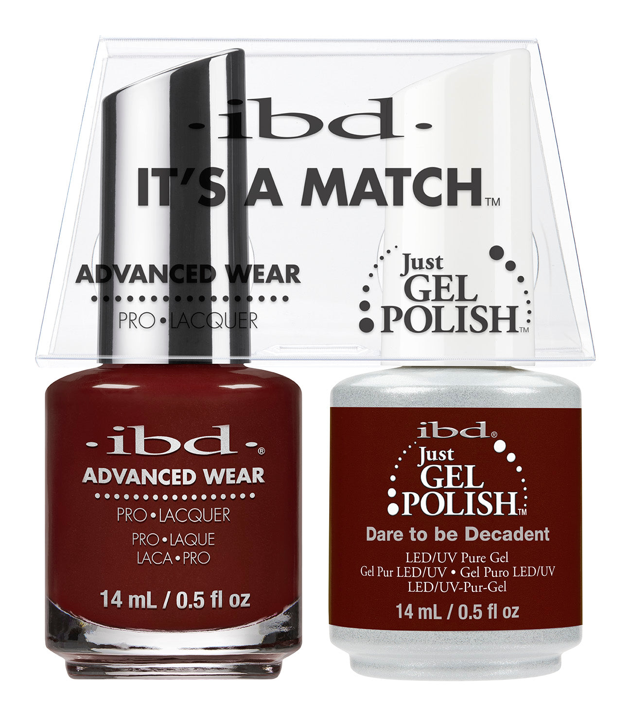 IBD Just Gel Polish, 66671, It's A Match Duo, Dare To Be Decadent, 0.5oz KK