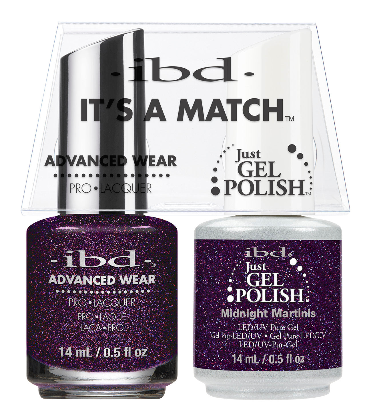 IBD Just Gel Polish, 66676, It's A Match Duo, Midnight Martinis, 0.5oz KK