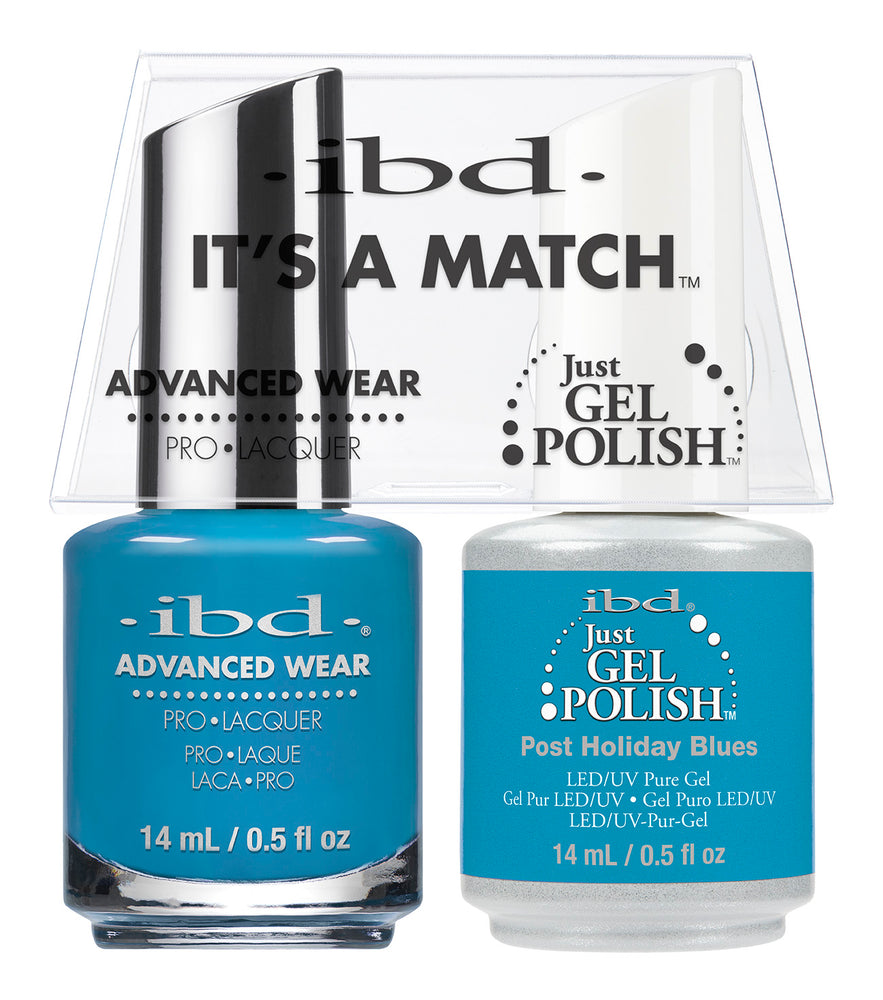 IBD Just Gel Polish, 66682, It's A Match Duo, Post Holiday Blues, 0.5oz KK