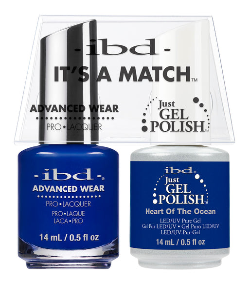 IBD Just Gel Polish, 66684, It's A Match Duo, Heart Of The Ocean, 0.5oz KK