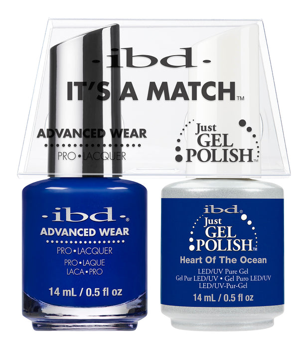 IBD Just Gel Polish, 66684, It's A Match Duo, Heart Of The Ocean, 0.5oz KK