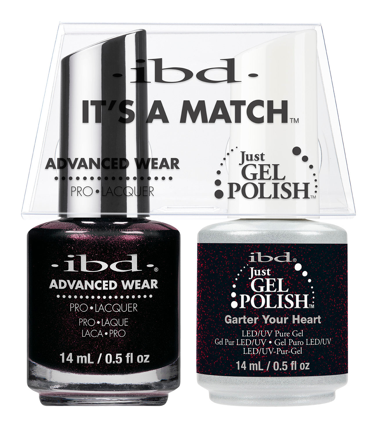 IBD Just Gel Polish, 66689, It's A Match Duo, Garter Your Heart, 0.5oz KK