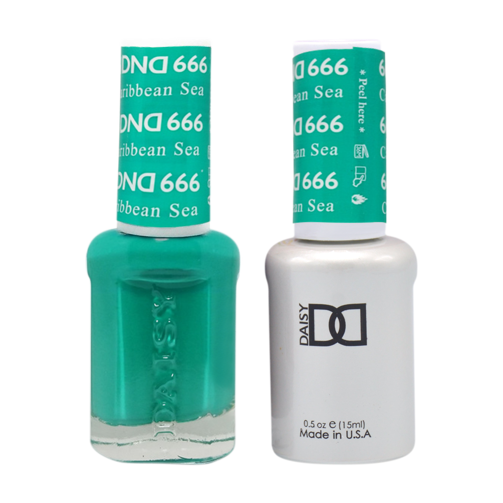 DND Nail Lacquer And Gel Polish, 666, Caribbean Sea, 0.5oz MY0924