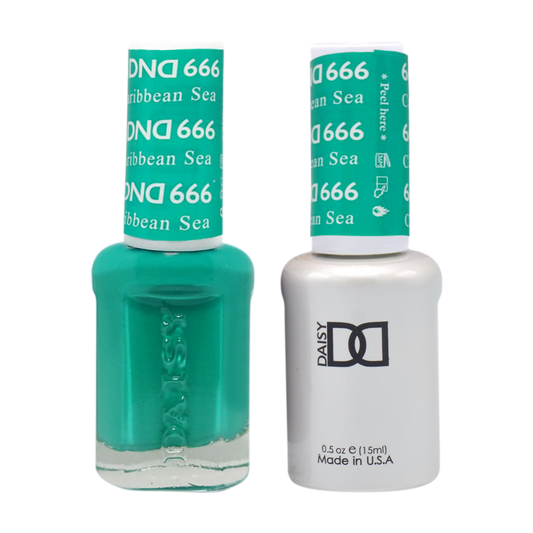 DND Nail Lacquer And Gel Polish, 666, Caribbean Sea, 0.5oz MY0924