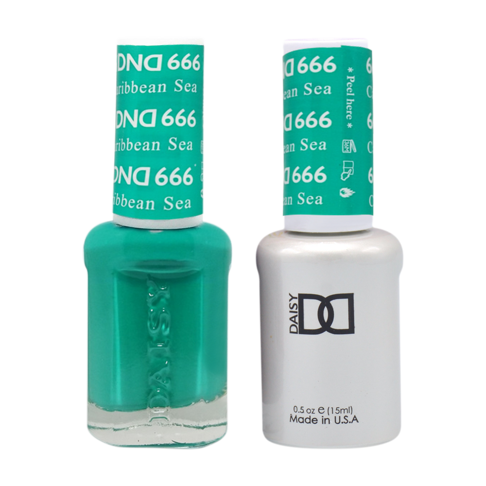 DND Nail Lacquer And Gel Polish, 666, Caribbean Sea, 0.5oz MY0924
