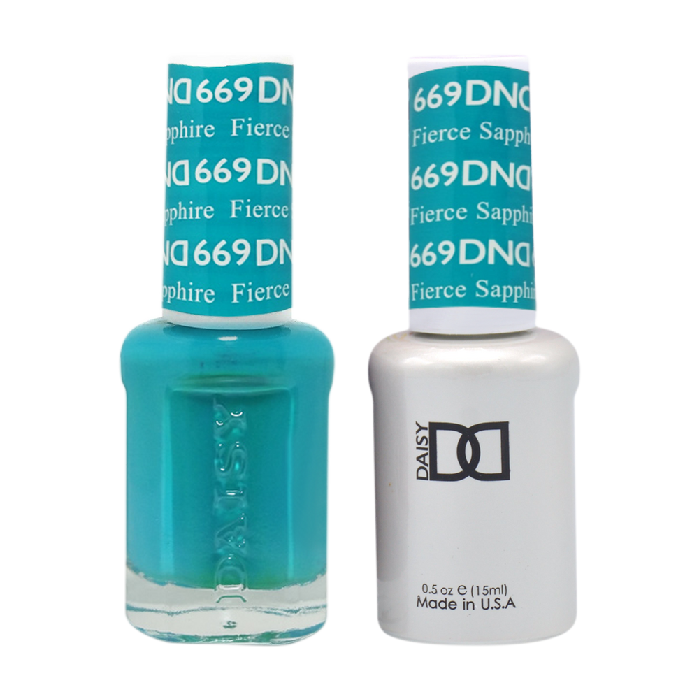 DND Nail Lacquer And Gel Polish, 669, Fierce Sapphire, 0.5oz MY0924