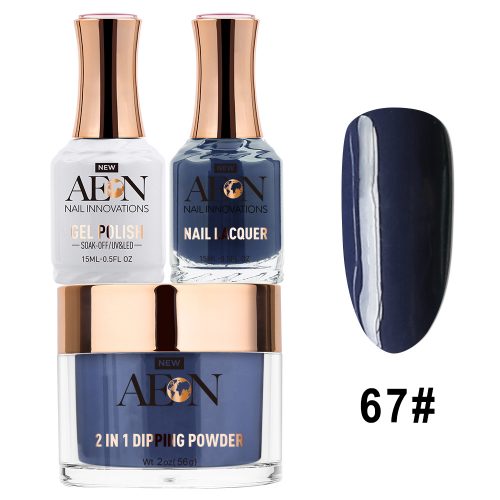 AEON 3in1 Dipping Powder + Gel Polish + Nail Lacquer, 067, Open Sea OK0327LK