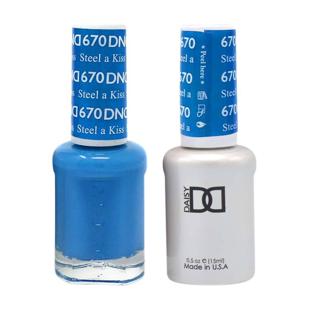 DND Nail Lacquer And Gel Polish, 670, Steel A Kiss, 0.5oz MY0924