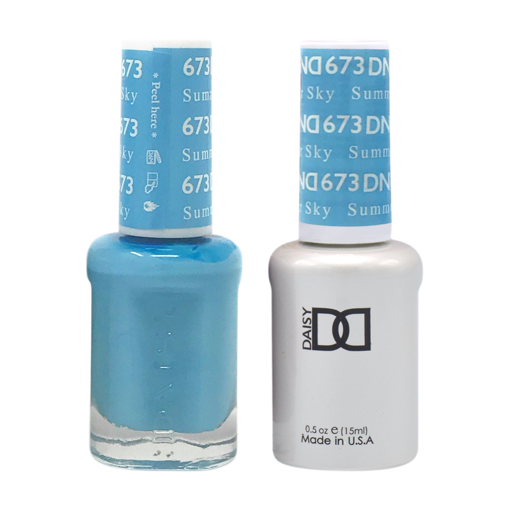 DND Nail Lacquer And Gel Polish, 673, Summer Sky, 0.5oz MY0924