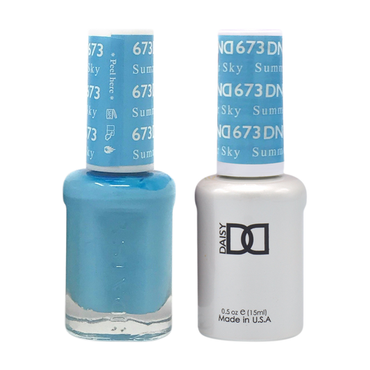 DND Nail Lacquer And Gel Polish, 673, Summer Sky, 0.5oz MY0924