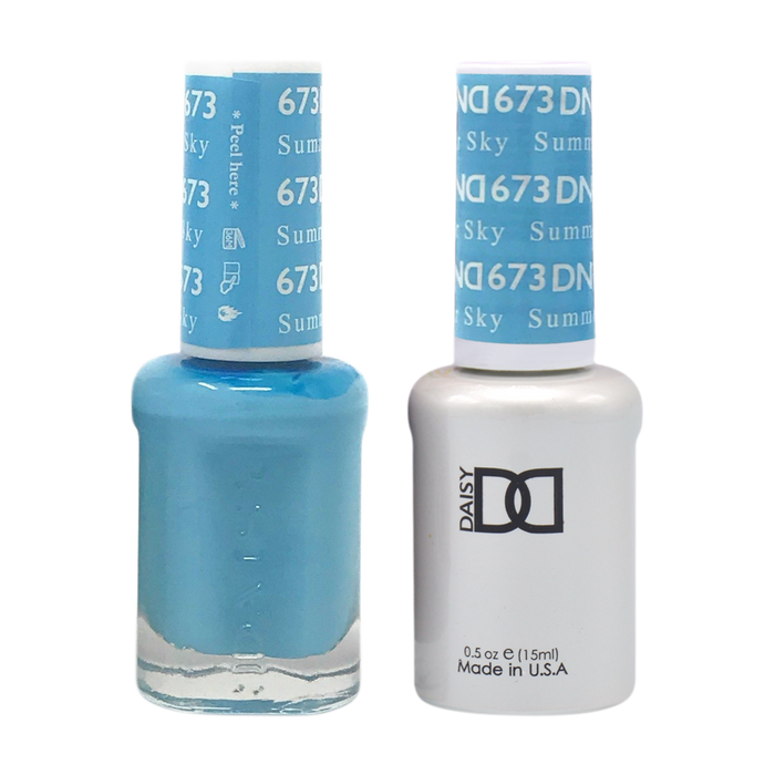 DND Nail Lacquer And Gel Polish, 673, Summer Sky, 0.5oz MY0924