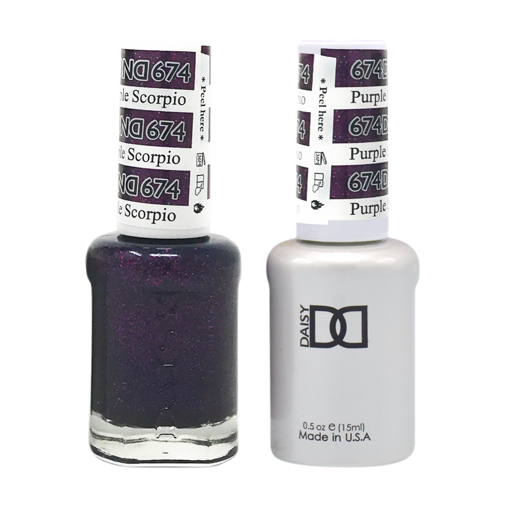 DND Nail Lacquer And Gel Polish, 674, Purple Scorpion, 0.5oz MY0924