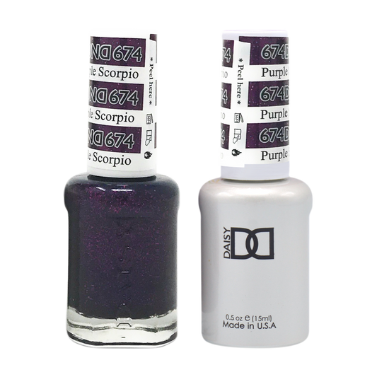 DND Nail Lacquer And Gel Polish, 674, Purple Scorpion, 0.5oz MY0924