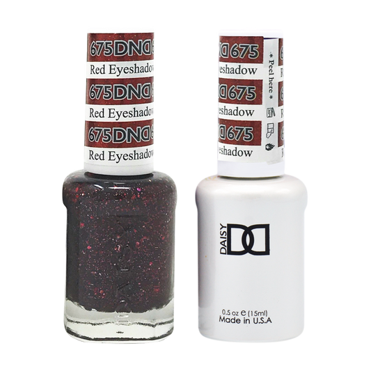 DND Nail Lacquer And Gel Polish, 675, Red Eyeshadow, 0.5oz MY0924