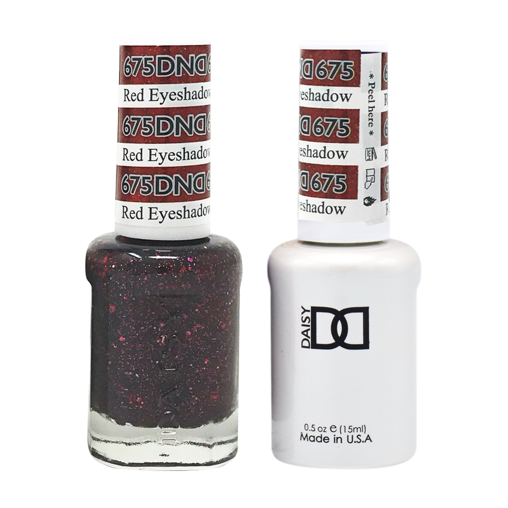 DND Nail Lacquer And Gel Polish, 675, Red Eyeshadow, 0.5oz MY0924