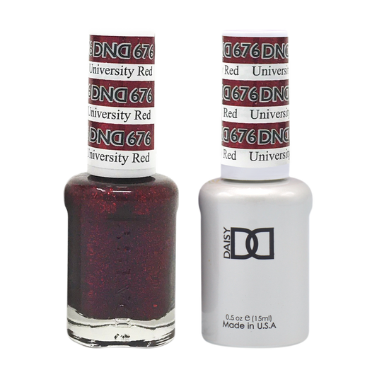 DND Nail Lacquer And Gel Polish, 676, Universal Red, 0.5oz MY0924