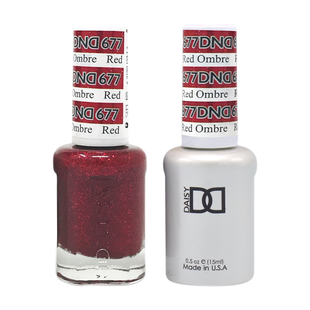 DND Nail Lacquer And Gel Polish, 677, Red Ombre, 0.5oz MY0924