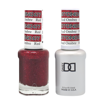 DND Nail Lacquer And Gel Polish, 677, Red Ombre, 0.5oz MY0924