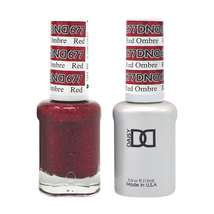 DND Nail Lacquer And Gel Polish, 677, Red Ombre, 0.5oz MY0924