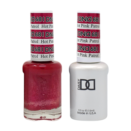 DND Nail Lacquer And Gel Polish, 681, Hot Pink Patrol, 0.5oz MY0924