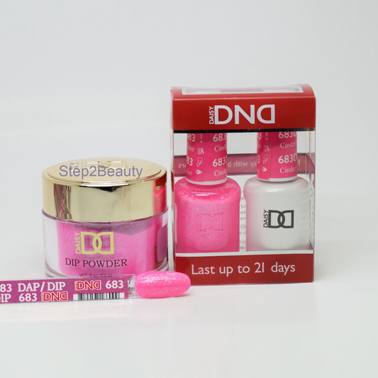 DND 3in1 Acrylic/Dipping Powder + Gel Polish + Nail Lacquer, 683, Cinder Shoes